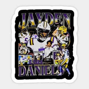 Jayden Daniels College Vintage Bootleg Sticker